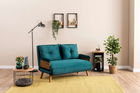 Canapea extensibilă cu 2 locuri, Futon, 859FTN2719, Metal , Verde petrol