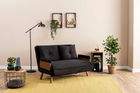 Canapea extensibilă cu 2 locuri, Futon, 859FTN2721, Metal , Negru