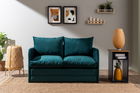 Canapea extensibilă cu 2 locuri, Futon, 859FTN2871, Metal , Verde petrol