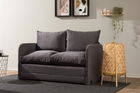 Canapea extensibilă cu 2 locuri, Futon, 859FTN2873, Metal , Gri