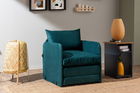 Canapea extensibilă cu 1 loc, Futon, 859FTN2878, Metal , Verde petrol