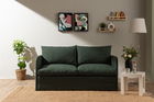 Canapea extensibilă cu 2 locuri, Futon, 859FTN2890, Metal , Verde