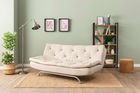 Canapea extensibila cu 3 locuri, Futon, 859FTN2898, Metal , Bej
