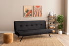 Canapea extensibila cu 3 locuri, Futon, 859FTN2900, Metal , Negru