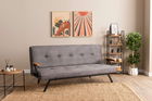 Canapea extensibila cu 3 locuri, Futon, 859FTN2903, Metal , Gri