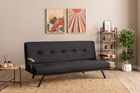 Canapea extensibila cu 3 locuri, Futon, 859FTN2904, Metal , Negru