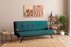 Canapea extensibila cu 3 locuri, Futon, 859FTN2905, Metal , Verde petrol