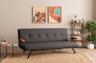 Canapea extensibila cu 3 locuri, Futon, 859FTN2906, Metal , Gri inchis