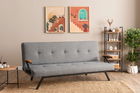 Canapea extensibila cu 3 locuri, Futon, 859FTN2907, Metal , Gri deschis