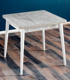 Masa, Beckley, Flora Antik, 80x80x76.5 cm, Antic / Alb