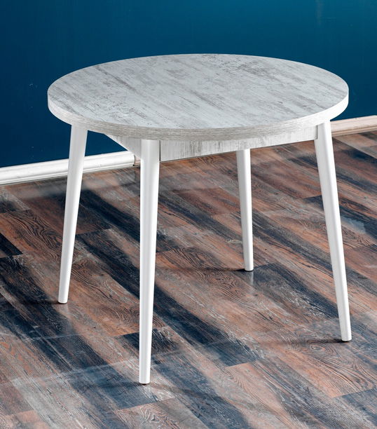 Masa, Beckley, Stil Antik, 90x90x77.5 cm, Antic / Alb