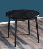 Masa, Beckley, Stil Bendir, 90x90x77.5 cm, Alb/Negru