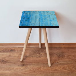 Masuta, Leona, Shp129, 35x42x35 cm, Albastru/Negru