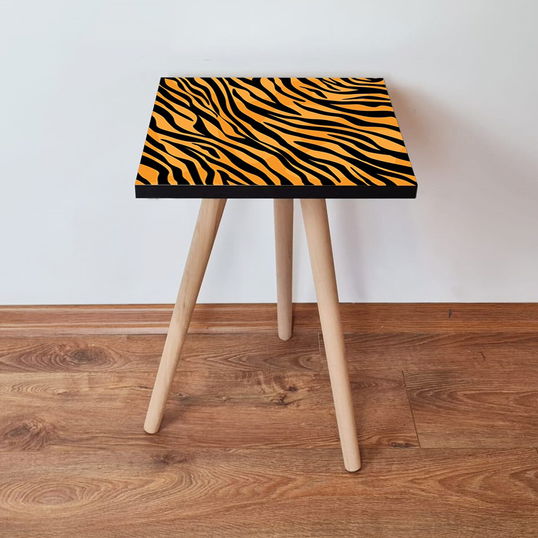 Masuta, Leona, Shp149, 35x42x35 cm, Portocaliu/Negru