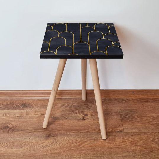 Masuta, Leona, Shp155, 35x42x35 cm, Bleumarin/Auriu