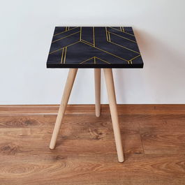 Masuta, Leona, Shp156, 35x42x35 cm, Bleumarin/Auriu