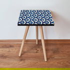 Masuta, Leona, Shp157, 35x42x35 cm, Albastru / Bleumarin / Alb
