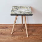 Masuta, Leona, Shp163, 35x42x35 cm, Auriu / Gri / Alb