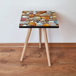 Masuta, Leona, Shp21, 35x42x35 cm, Portocaliu / Alb / Bej