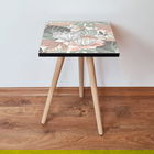 Masuta, Leona, Shp212, 35x42x35 cm, Somon / Verde / Alb / Gri