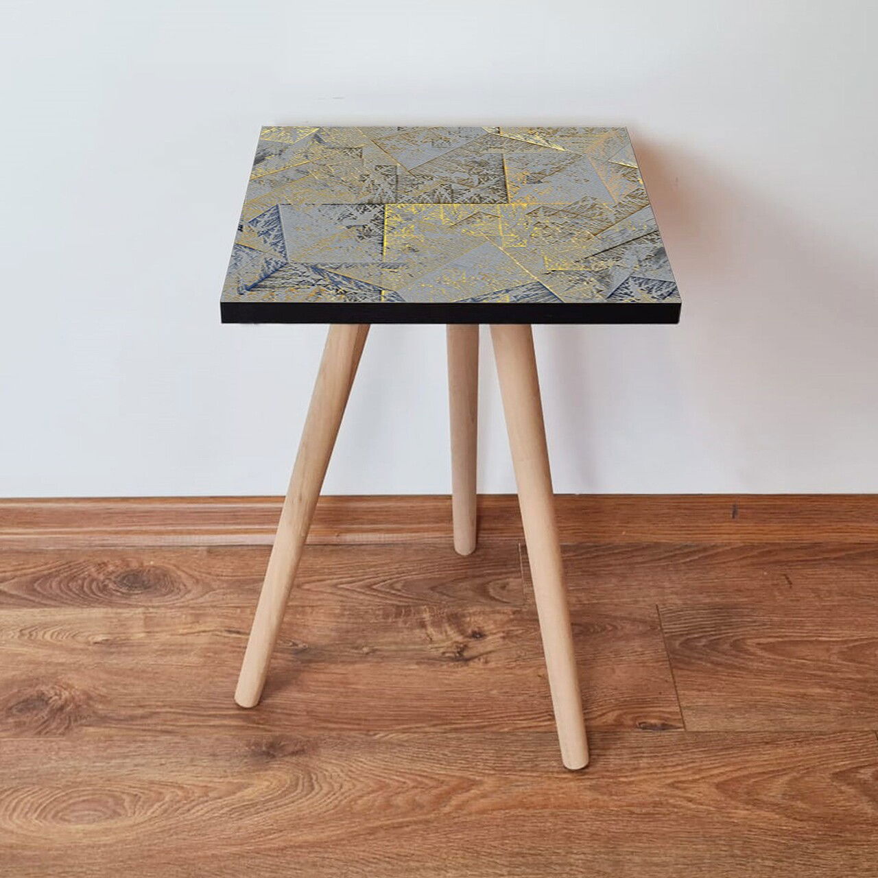 Masuta, Leona, Shp225, 35x42x35 cm, Gri / Bleumarin / Auriu / Maro