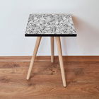 Masuta, Leona, Shp229, 35x42x35 cm, Alb/Negru