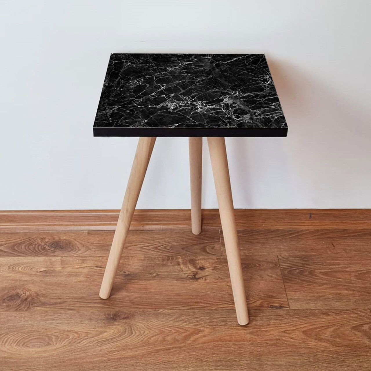 Masuta, Leona, Shp232, 35x42x35 cm, Alb/Negru