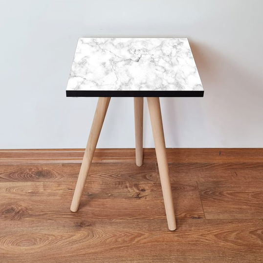 Masuta, Leona, Shp255, 35x42x35 cm, Alb/Negru