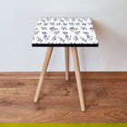 Masuta, Leona, Shp259, 35x42x35 cm, Alb / Bleumarin / Gri
