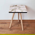 Masuta, Leona, Shp272, 35x42x35 cm, Alb / Auriu / Gri