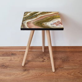 Masuta, Leona, Shp296, 35x42x35 cm, Auriu / Maro / Somon / Alb