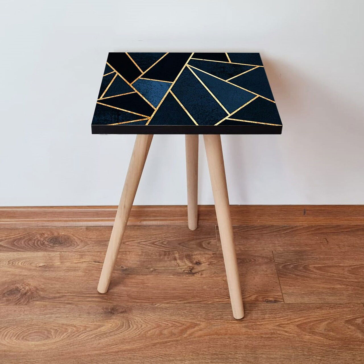 Masuta, Leona, Shp321, 35x42x35 cm, Bleumarin / Albastru / Auriu