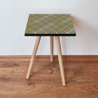 Masuta, Leona, Shp324, 35x42x35 cm, Aur / Albastru Marin