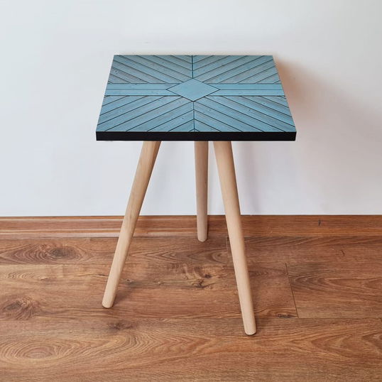 Masuta, Leona, Shp362, 35x42x35 cm, Albastru/Negru
