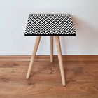 Masuta, Leona, Shp392, 35x42x35 cm, Alb/Negru