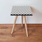 Masuta, Leona, Shp393, 35x42x35 cm, Alb/Negru
