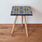Masuta, Leona, Shp47, 35x42x35 cm, Galben / Bleumarin / Albastru