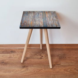 Masuta, Leona, Shp69, 35x42x35 cm, Albastru / Gri / Portocaliu