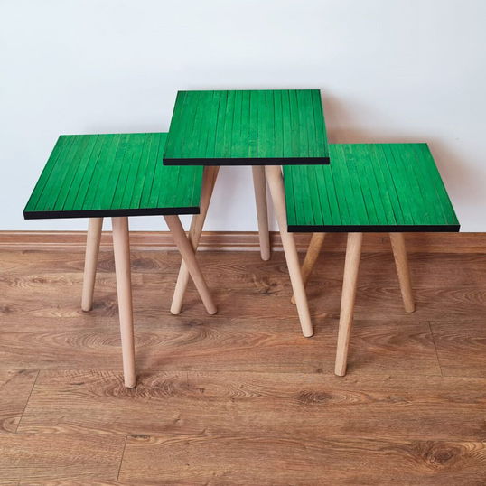 Set masute 3 piese, Leona, 3Shp342, Verde