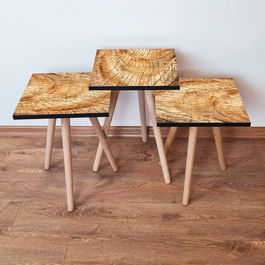 Set masute 3 piese, Leona, 3Shp351, Camel