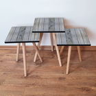 Set masute 3 piese, Leona, 3Shp363, Gri
