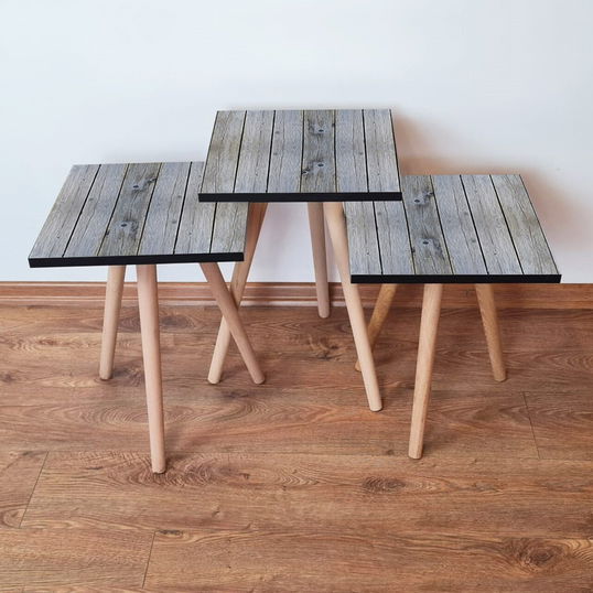 Set masute 3 piese, Leona, 3Shp363, Gri