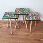 Set masute 3 piese, Leona, 3Shp48, Multicolor