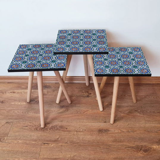 Set masute 3 piese, Leona, 3Shp50, Multicolor