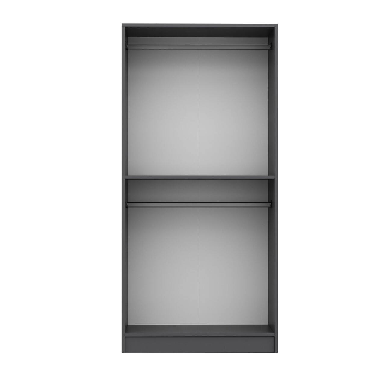 Dulap pentru haine, Minerva, Kale, 90x218x52 cm, Antracit