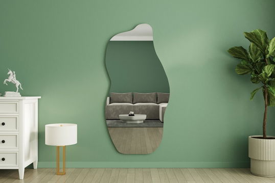Oglinda decorativa, Siam, Ralia, 70x175x2.2 cm, Nisip