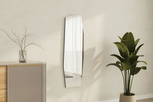 Oglinda decorativa, Siam, Aural, 40x120x2.2 cm, Negru