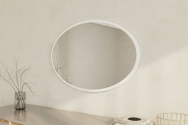 Oglinda decorativa, Siam, Beyo, 60x90x2.2 cm, Alb