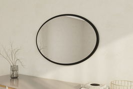 Oglinda decorativa, Siam, Beyo, 60x90x2.2 cm, Negru