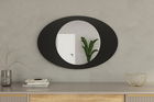 Oglinda decorativa, Siam, Obble, 60x90x2.2 cm, Negru